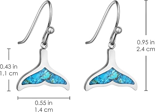 Miniatura 6 de Aretes tipo dormilona con diseño de océano para mujer, diseño de estrella de mar, delfín, arena, dólar, aretes de playa delicados para mujeres,