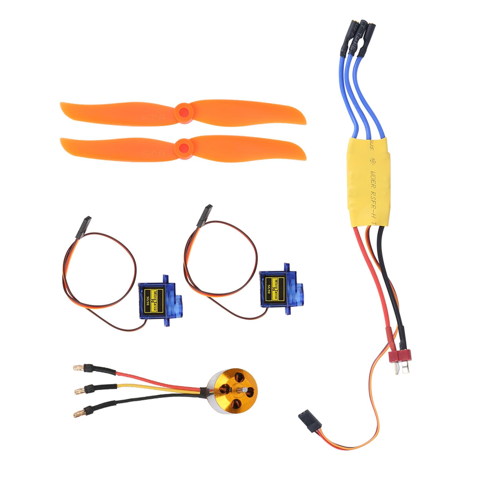 Fdit Strong Motor Set Without 2200 KV Brooms with 30a ESC and 6035 Fish for RC Aircraft Perfect for 400-450 Fans - Image 4