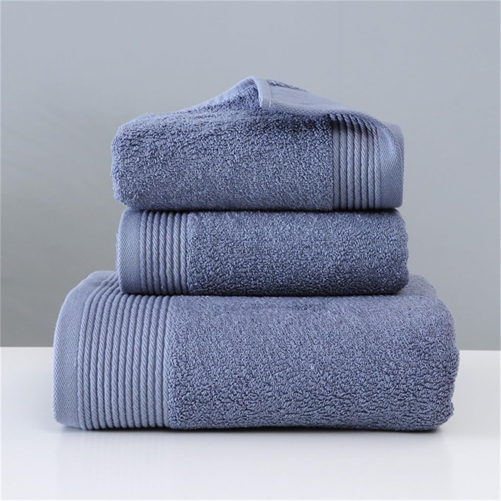 Linge de bain set de 3 serviettes 100% coton couleur argento pour adulte