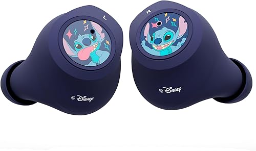 Miniatura 2 de Disney Lilo and Stitch - Auriculares Bluetooth con estuche de carga, auriculares inalámbricos con micrófono integrado + hasta 30 horas de tiempo de