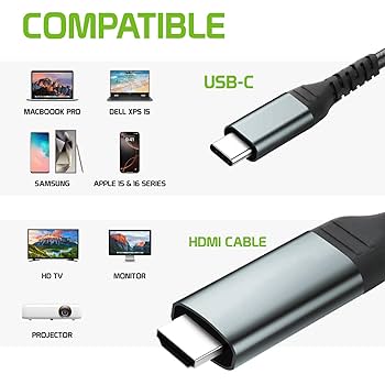 Amazon.com: USB-C to HDMI 4K Video Adapter Cable, Adapter