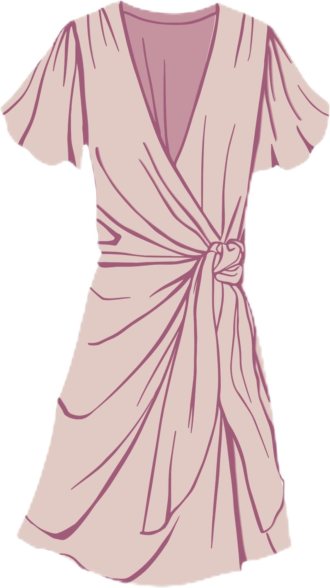 MEROKEETY Women's 3/4 Balloon Sleeve Striped High Waist T Shirt Midi Dress with Pockets