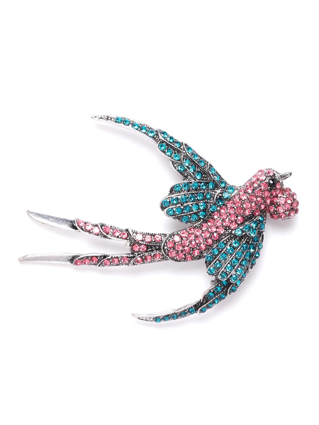 YouBella Jewellery Latest Stylish Crystal Unisex Brooch for Wedding/Party for Women/Girls/Men (Silver) (B08HL4251F) Amazon Price History, Amazon Price Tracker