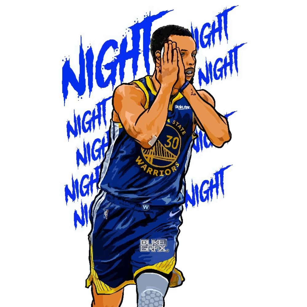 POSTER WALLAH Stephen Curry NBA Poster for Home Office and Student Room Wall | Aesthetic Poster | Wall Decor STPHNCRY07 (18X12 inch)