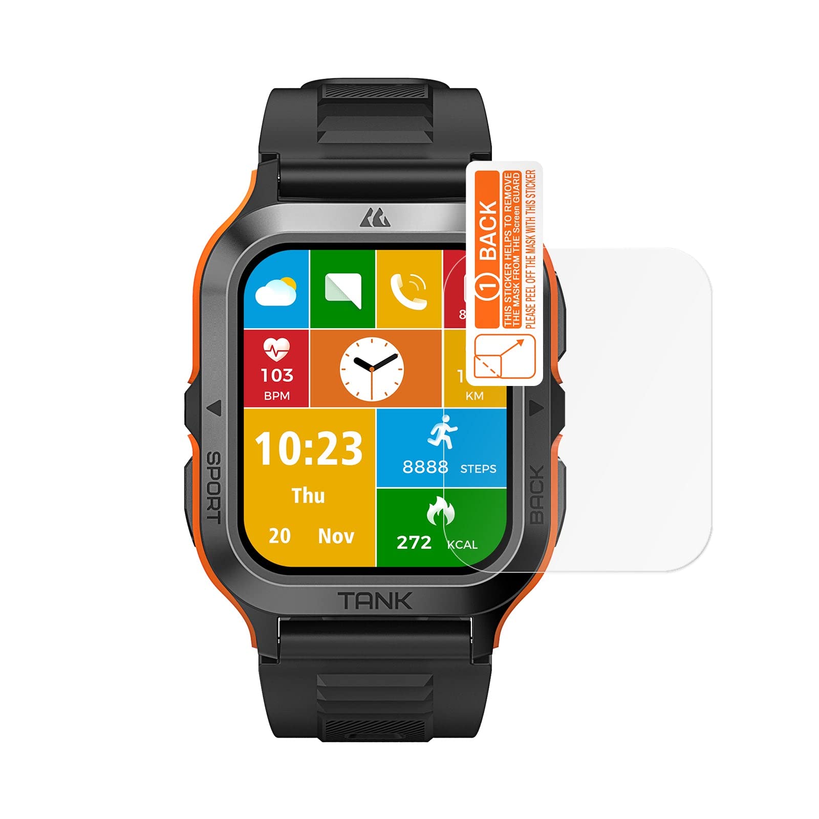 AMAZTIM Puccy 2 Pack Screen Protector, compatible M2 5ATM Smart Watch smartwatch Guard ( Tempered Glass Protectors)