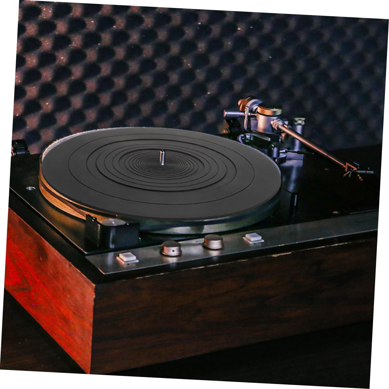 2pezzi Tappetino Per Giradischi in Silicone Tappetino Antistatico Per Piatto Del Giradischi Accessorio Per Lettore Vinile Protezione Per Dischi in Vinile