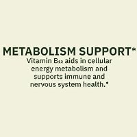 Vista 6 de Spring Valley, Vitamina B12 2500 MCG, B12 Tabletas de sabor a cereza de disolución rápida, suplemento dietético, vitamina B12, 120