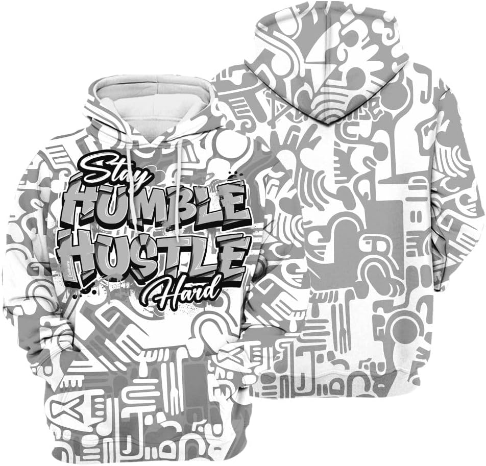 Dunkare Shirt to Match Retro Black Wolf Grey 12s Streetwear 3D Hoodie, Snake Trust No One All Over Print Unisex Hoodie