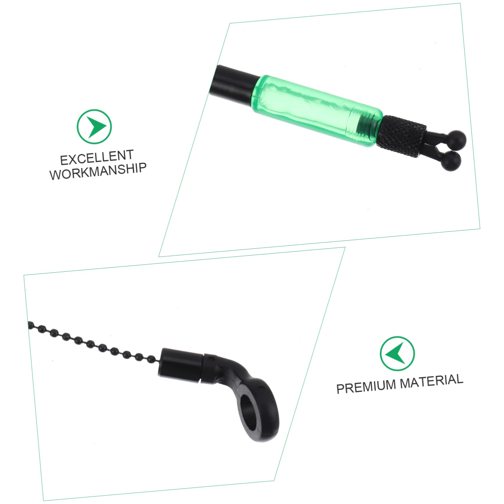 Hemoton 3pcs Fishing Alarm Set Metal Line Alarms for Night Fishing Fish Bite Indicator on Rod