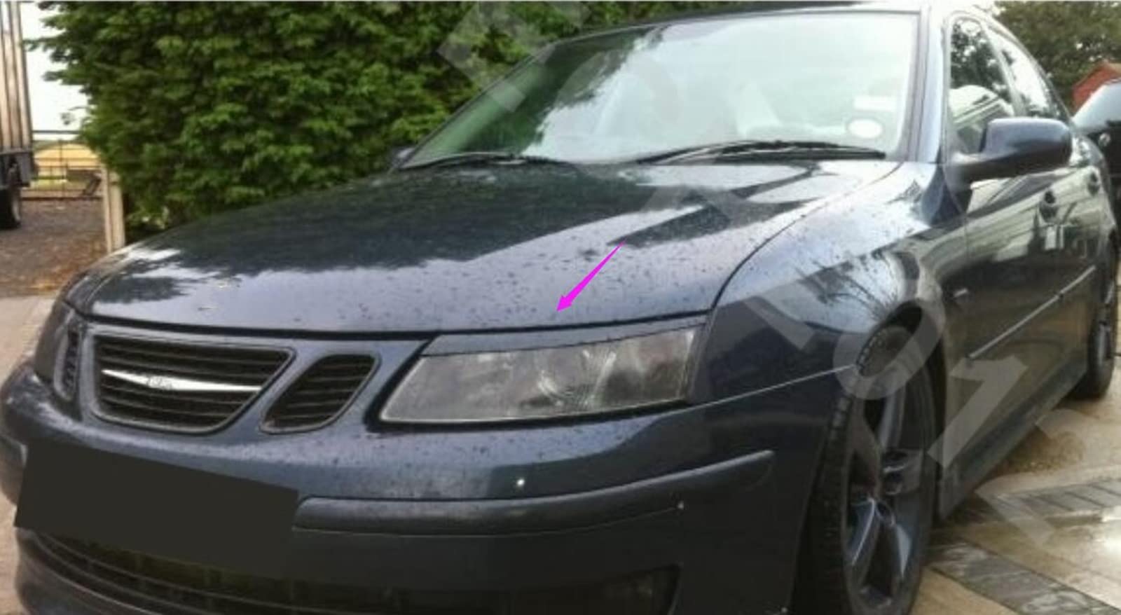 1 Paar Frontscheinwerfer Augenlid Augenbrauen Abdeckung für Saab 9-3 2002-2007