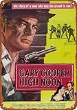 Western Movie Poster 'High Noon' Poster Vintage Metal Tin Sign Aluminum Signs Wall Art Home Decor Bedroom Kitchen Cafe Pub Plaque 8X12 Inch