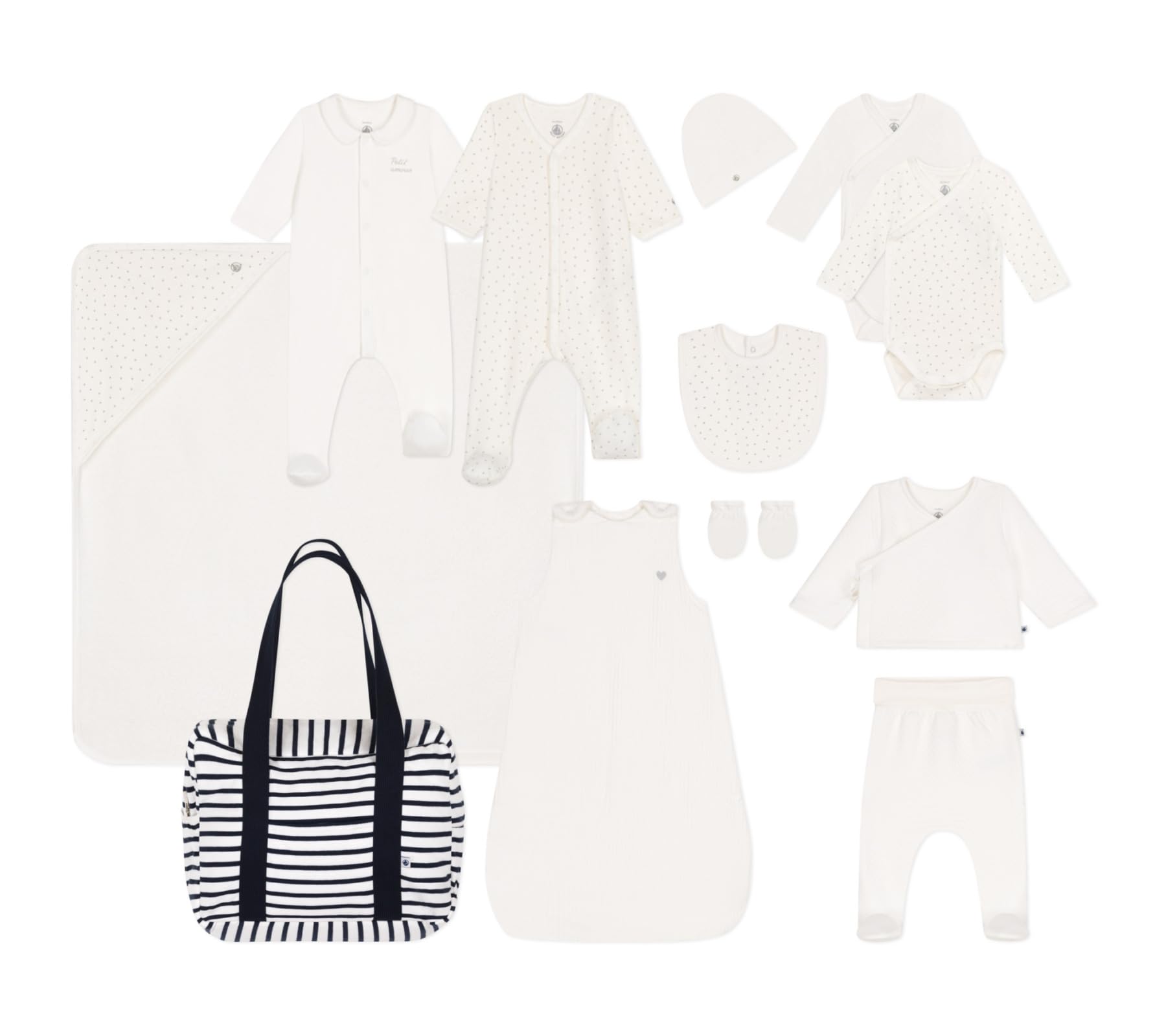 Petit Bateau Unisex Baby A0cpc Umstandskoffer (12er Pack)