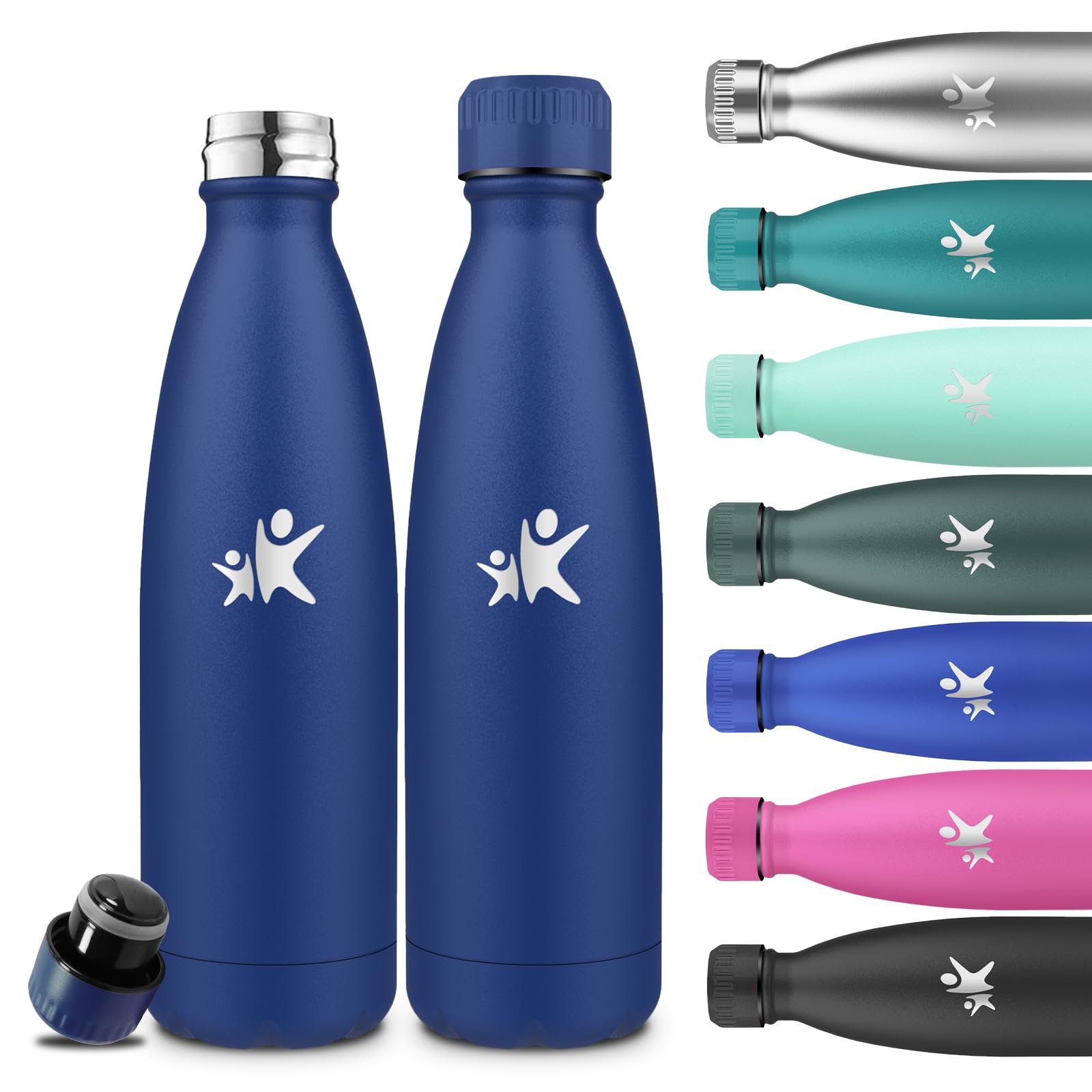 Grsta Insulated Water Bottle, 750 ml, BPA-Free, Stainless Steel Water Bottle, Leakless, Thermal Bottles, 18/8 Stainless Steel, Water Bottles for Schools, Camping, Travel, Offices, Fitness