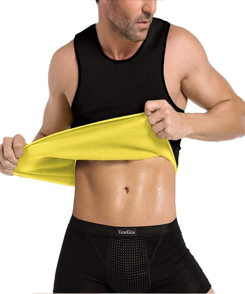 LAZAWG Men Cami Hot Sweat Vest Hottop Slimming Shirt Suit No Zip for Weight Loss