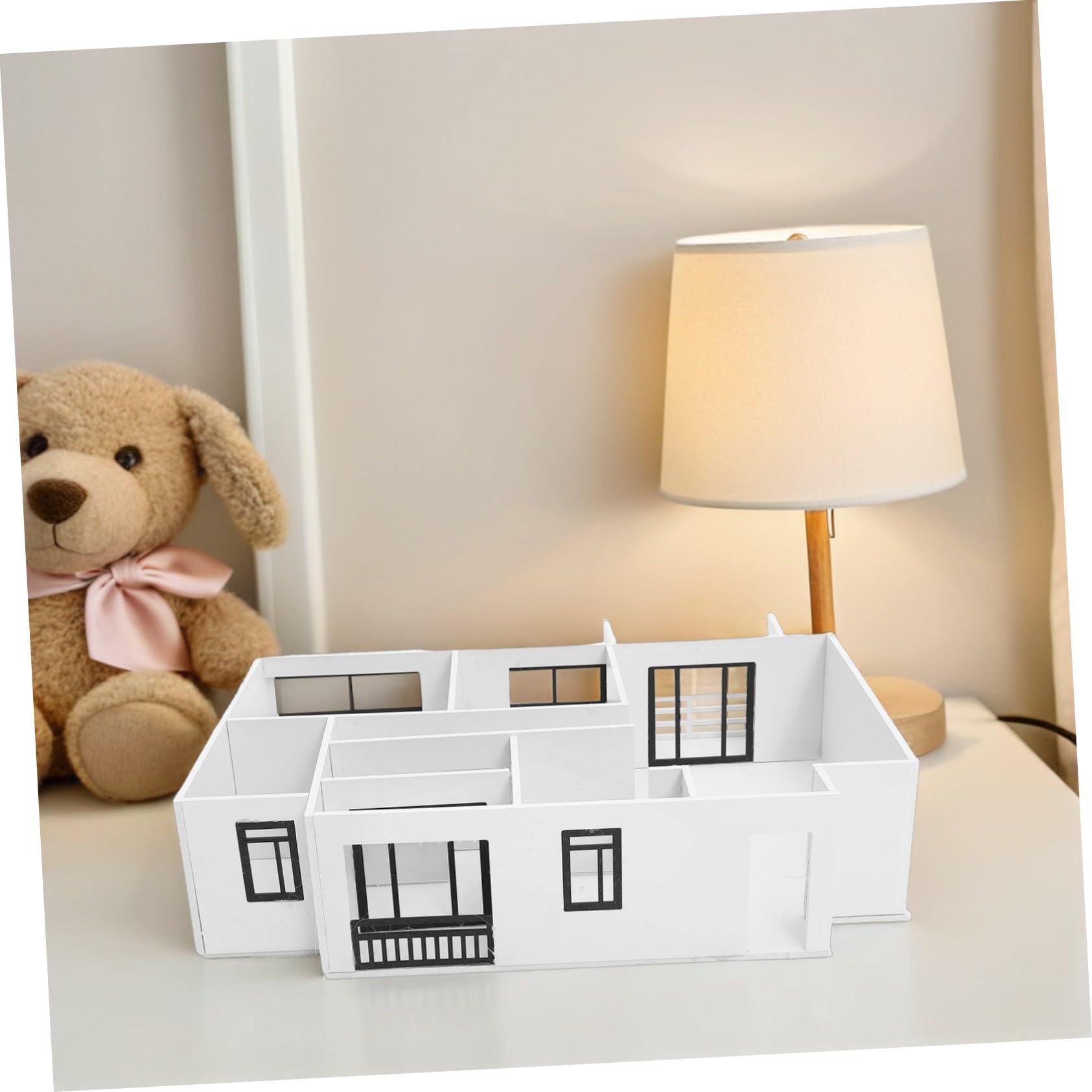 HOMSFOU 1:25 Architektur Bausatz Wohnungsmodell Satz aus Pvc und Acryl Einfach Zusammenzubauen für Apartment Modellbau und Design Lernzwecke