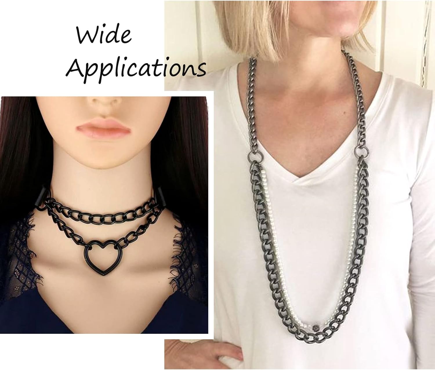 Pandahall 16.4Ft Aluminium Curb Chains 18x13x2.5mm Electrophoresis Black Unwelded Cross Chain Links with Spool for DIY Bracelet Necklace Jewelry Making