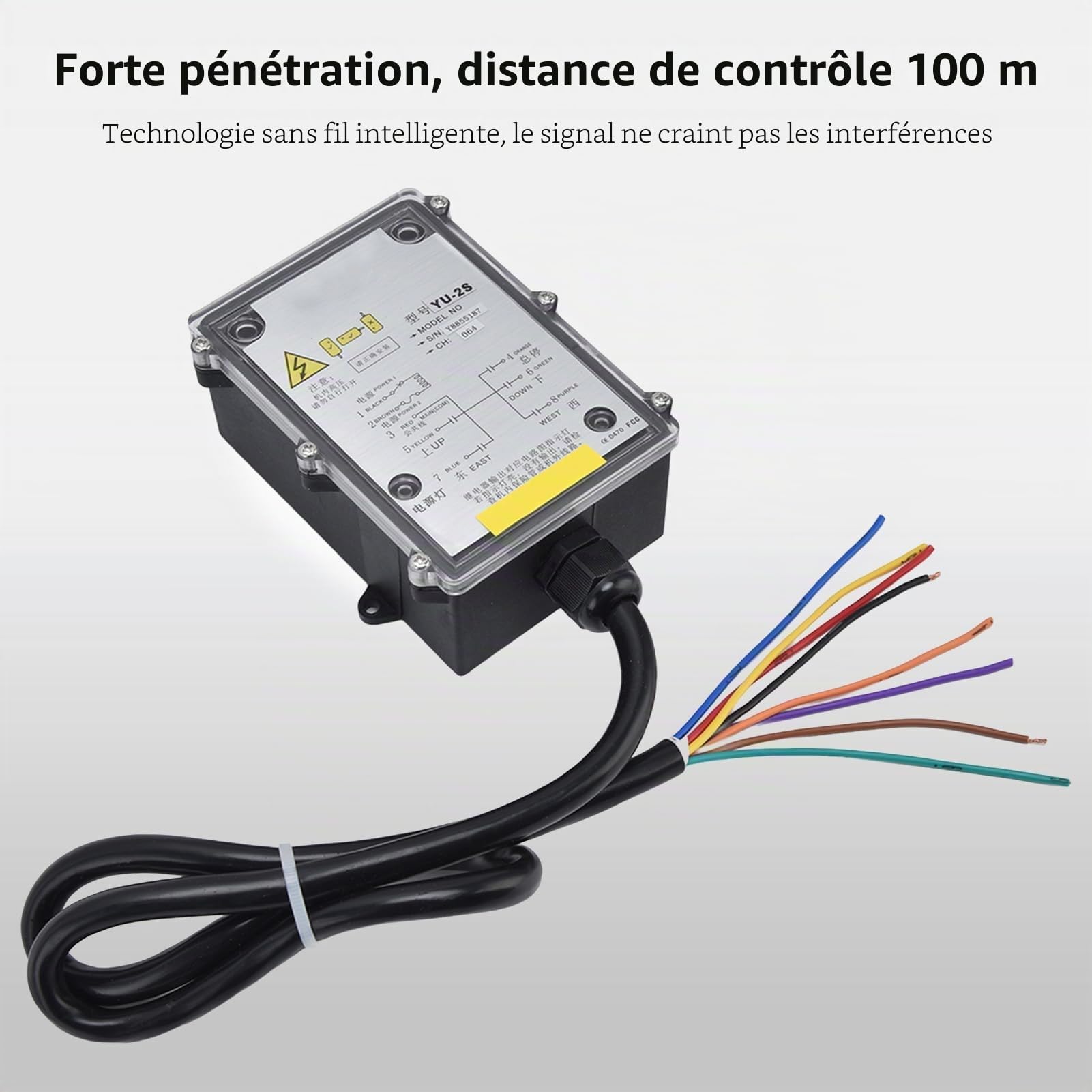 Télécommande de Grue AC 220V IP68 Télécommande sans Fil pour Palan Interrupteur Télécommande sans Fil Distance de Contrôle 100 Mètres / 328.1FT