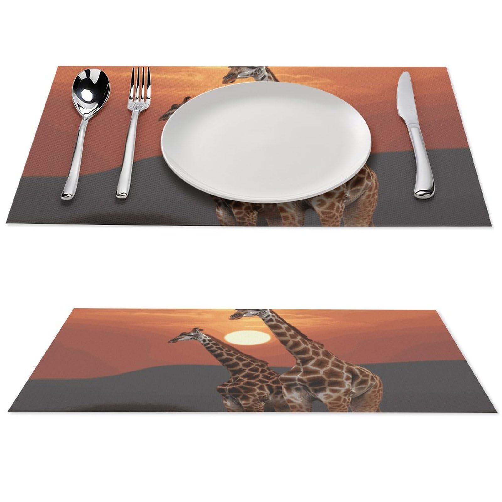 Set de table antidérapant et résistant à la chaleur en PVC x6