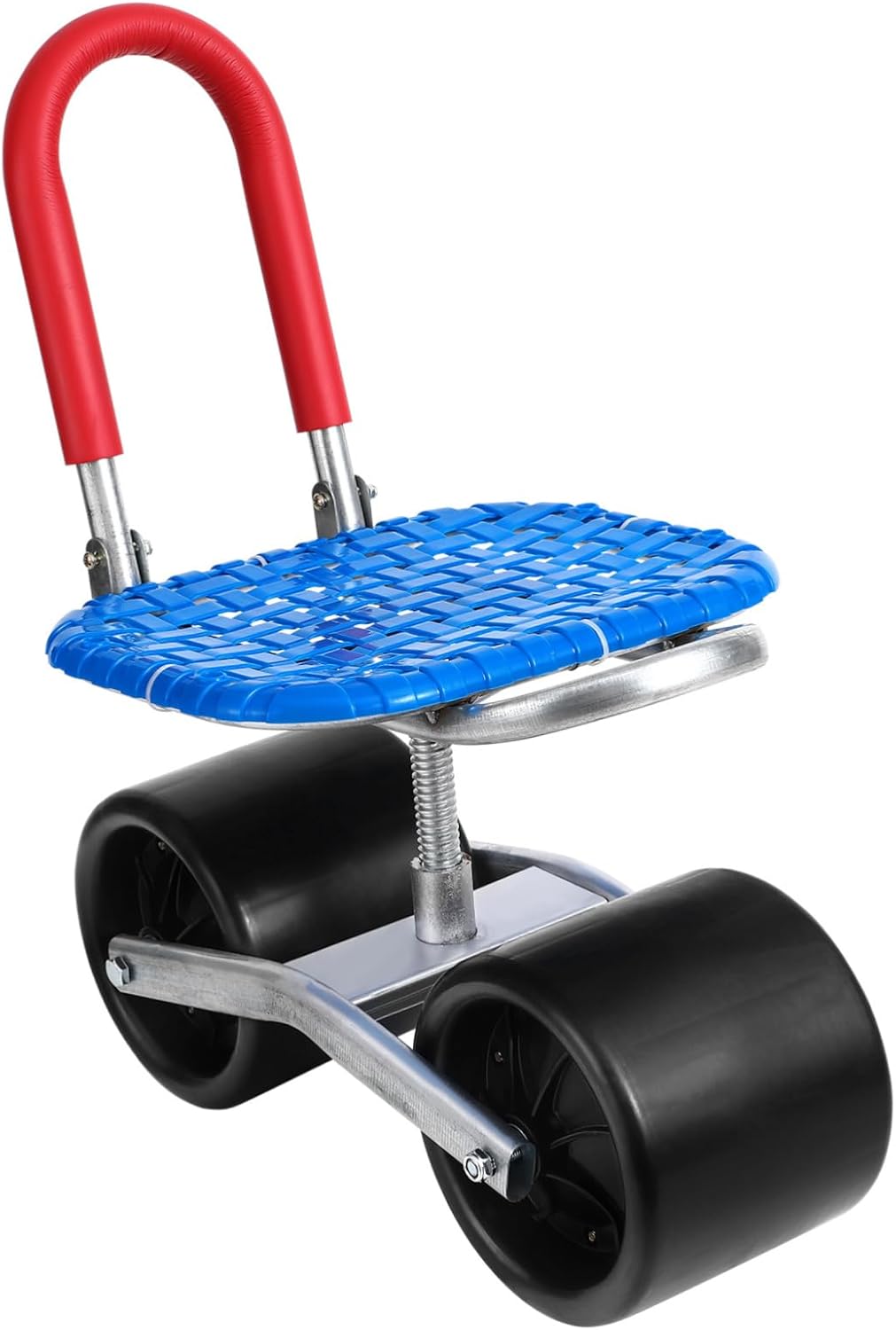 BESPORTBLE Garden Rolling Stool with Height Swivel Gardening Seat Wheels Portable Folding Garden Cart for and Comfort Lawn Care Activities