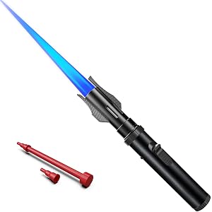 Windproof Torch Lighter Butane Refillable Jet Flame Butane Lighter for Cooking Fireplace Camping BBQ Lighters Gift for Man