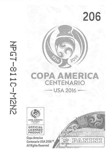 Miniatura 2 de 2016 Panini Copa America Centenario Soccer Sticker #206 Mexico Foil Logo 2 Inch wide X 3 inch tall album sticker