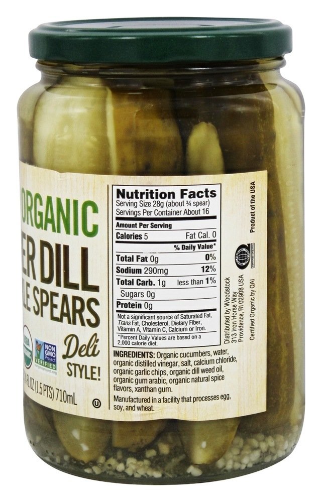 Organic Kosher Dill Pickle; Spears