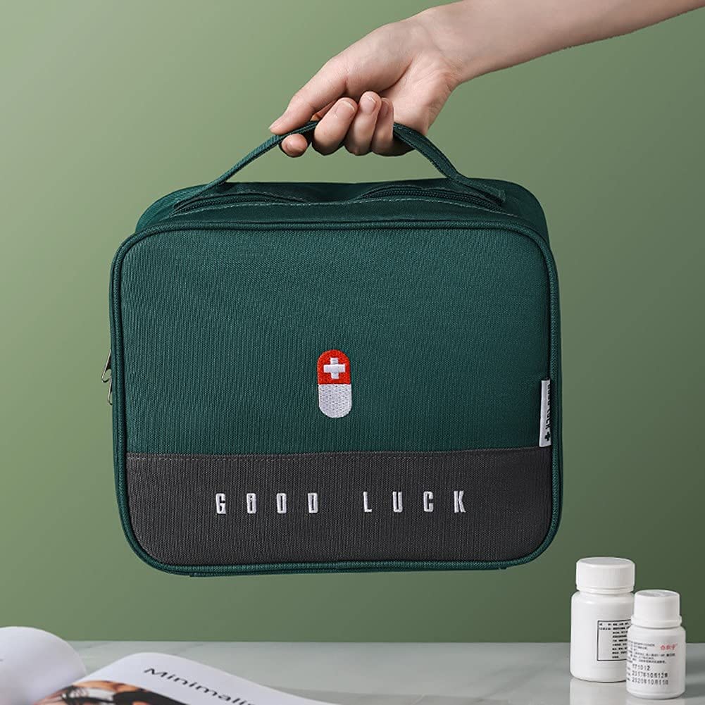 Botiquín de Primeros Auxilios Botiquín Botiquines de Primeros Auxilios Caja de Almacenamiento de medicamentos Grande Caja de plástico con Compartimentos Caja de Almacenamiento de Primeros