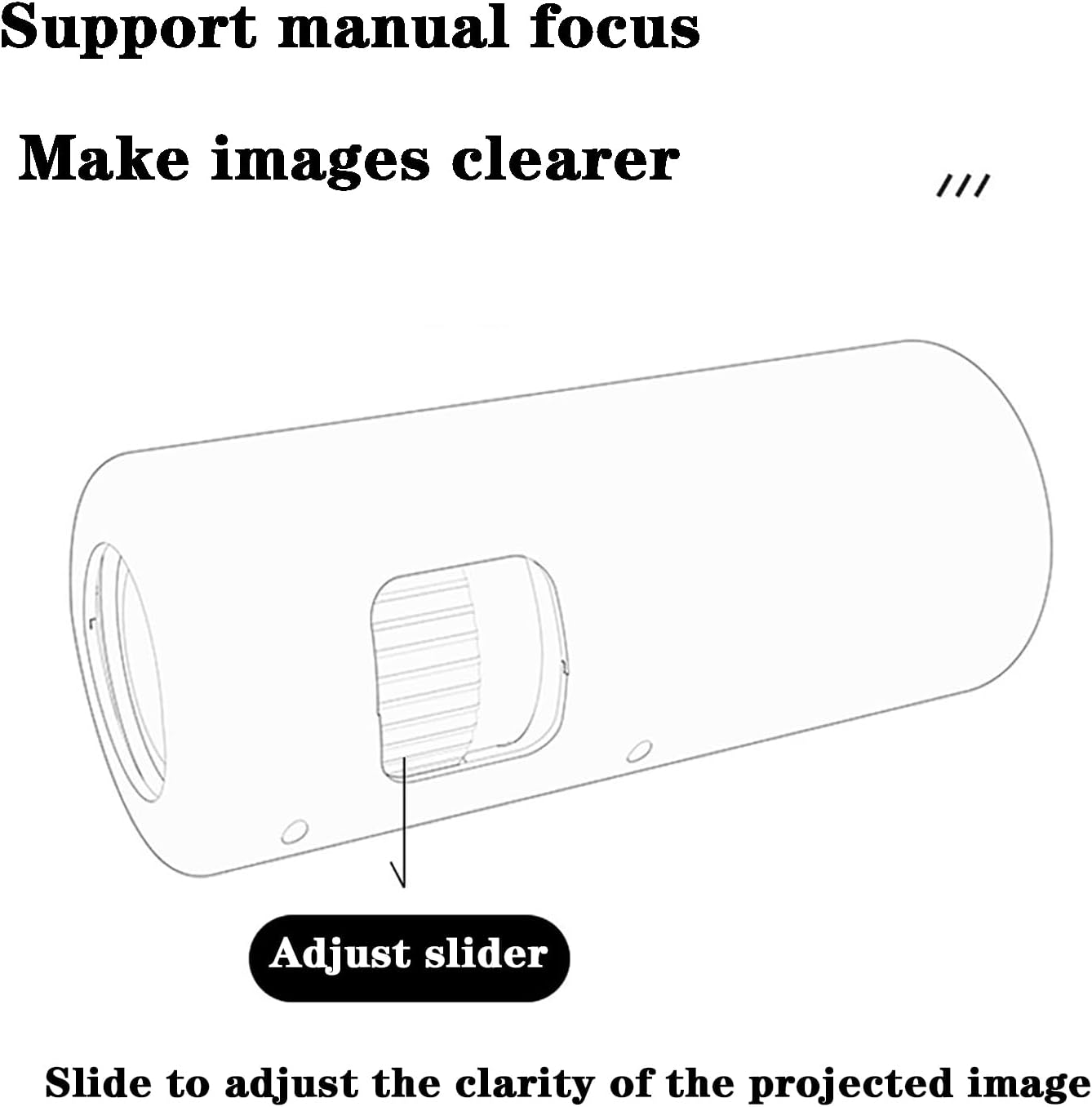 Drawing Projector, DIY Sketch Painting Table Desk Tools, Supports Importing Materials from Mobile Photo Albums, Manual Focus, Horizontal and Vertical Adjustment of The Screen
