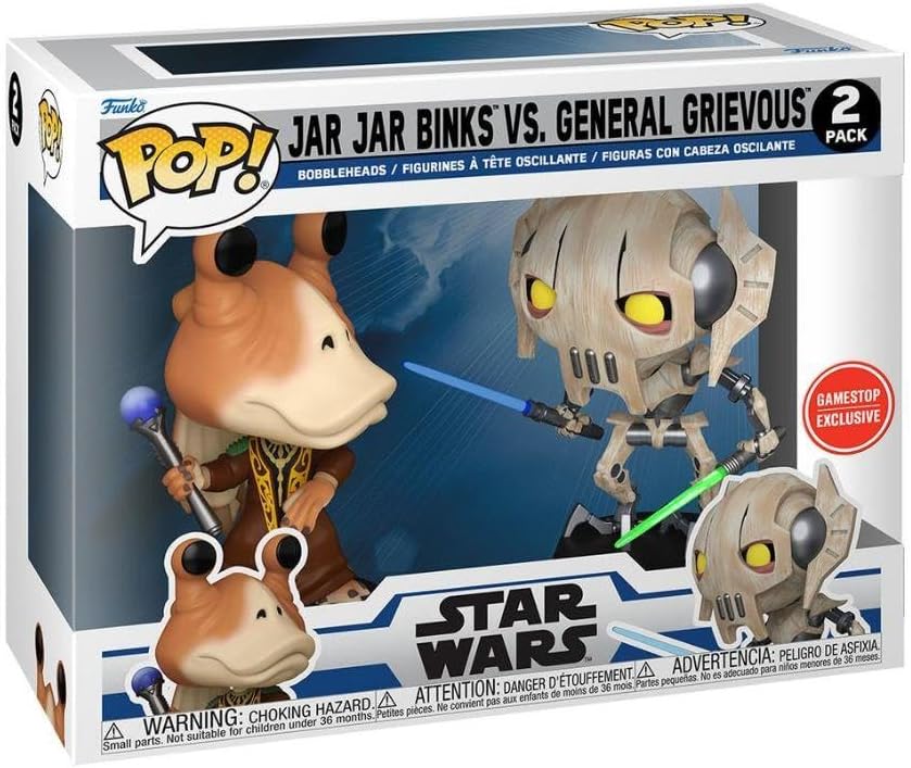 Funko Pop! Disney: Star Wars The Clone Wars - Jar Jar Binks vs General Grievous 2-Pack (GameStop Exclusive)