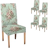 Vista 48 de CAPSCEOLL Fundas para Sillas De Comedor 4, Funda elástica para silla de comedor, lavable de elastano, fundas para sillas Parsons de cocina, Fundas