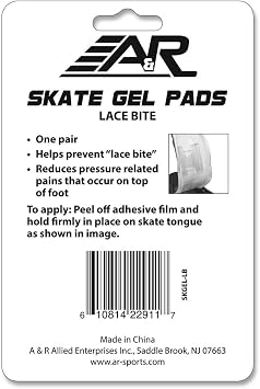 A&R Sports Lace Bite Skate Gel Pad (Pair)