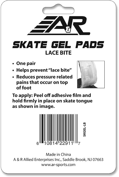 A&R Sports Lace Bite Skate Gel Pad (Pair)