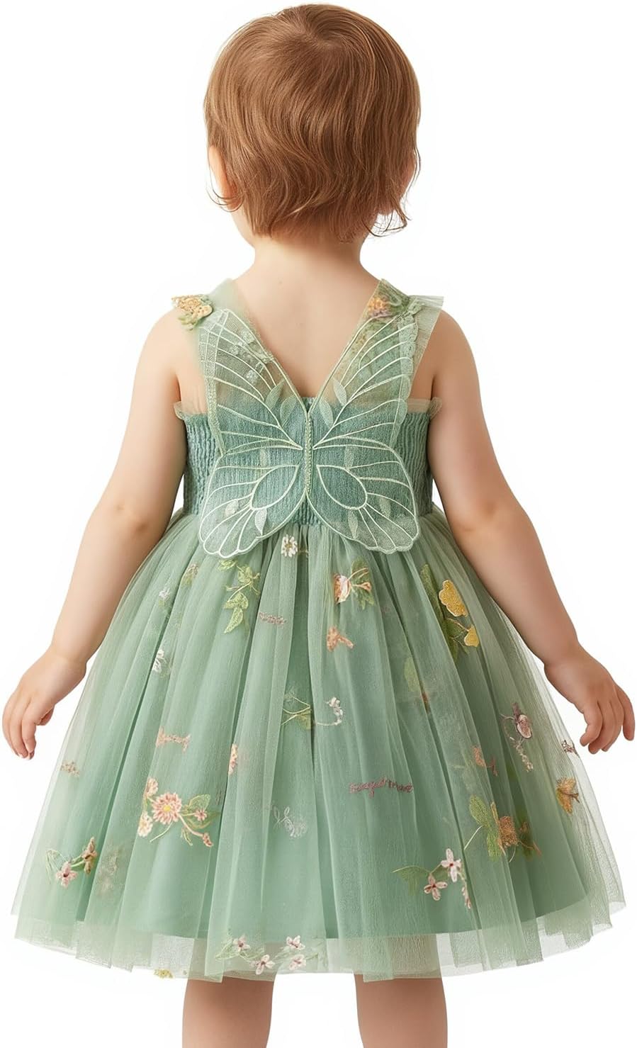 TTYAOVO Baby Girls Tulle Dress Butterfly Birthday Party Dresses
