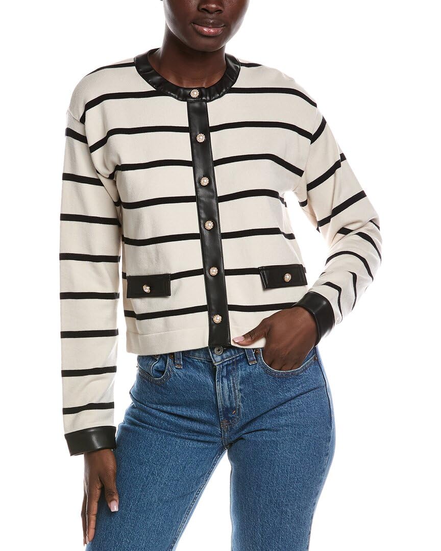 Nanette Nanette Lepore Womens Cardigan XL White