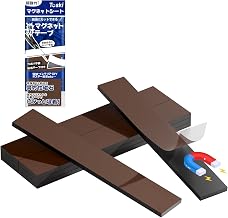Toski Magnetic Sheets, 0.16 inch (4 mm) Thick, 8 Sheets, Strong, DIY Freely Cut, Double-Sided Tape, Rubber, Magnetic Seal, Magnetic Tape, For Washing Machines, Cars, Refrigerators, Kitchens, Rubber Magnets, Length 5.9 inches (150 mm) x Width 1.0 inches (2