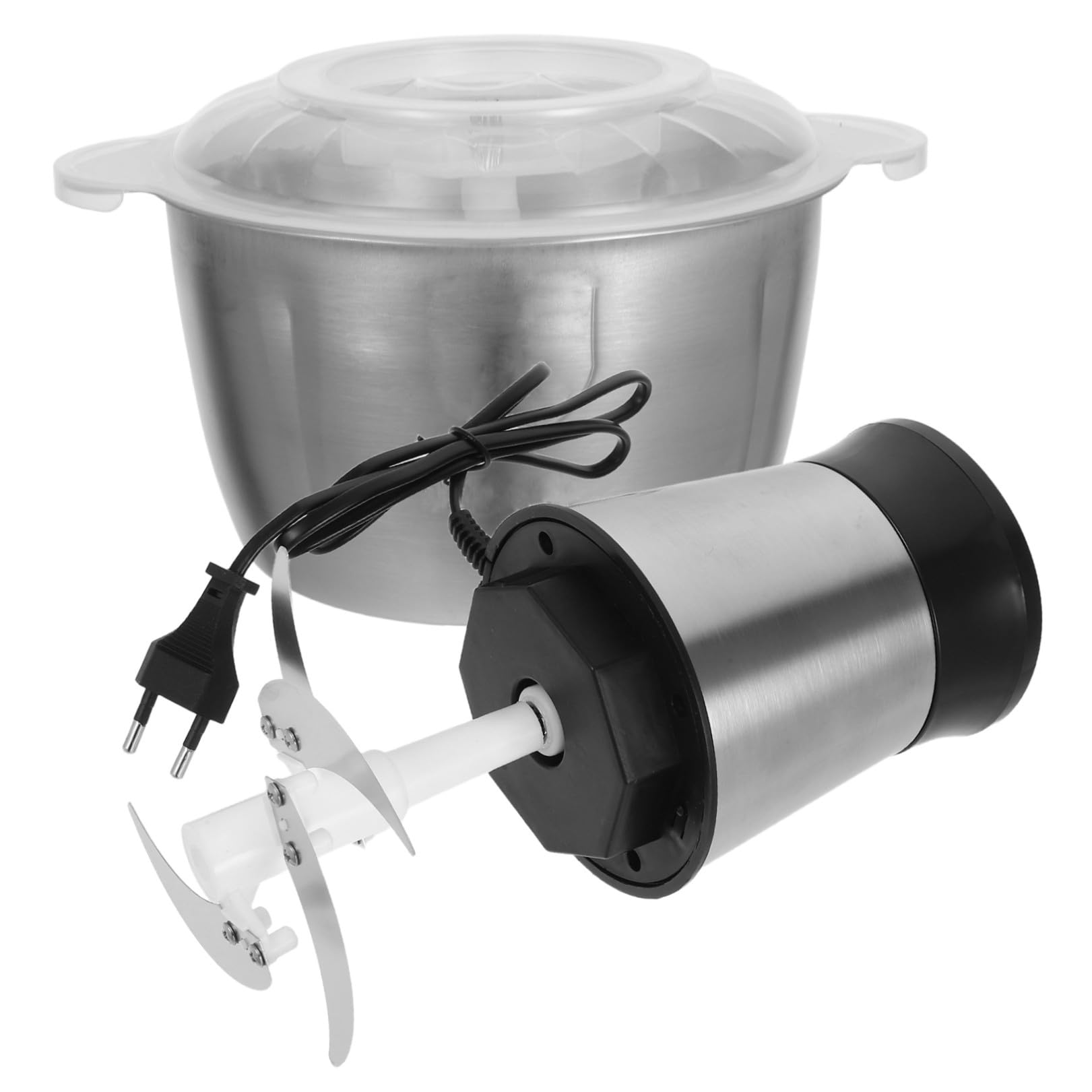 Generico 1 Set Tritacarne Elettrico Acciaio Inossidabile con Tritatutto Multifunzionale per Carne Verdure e e Facile da per Uso