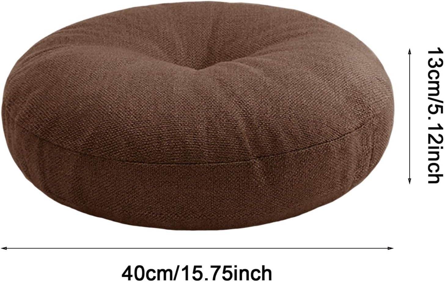 Lote de cojín y Esterilla de meditación, Cojín Redondo del Suelo de la meditación Tatami Lavable a máquina for oración sofá Silla Multicolor(Coffee)