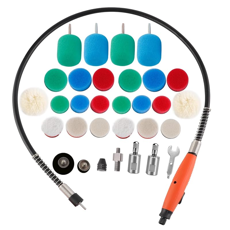 Kit de Boinas Mini para Polimento Automotivo SPTA com Haste Flexível SP-DP030USA, 30 Peças