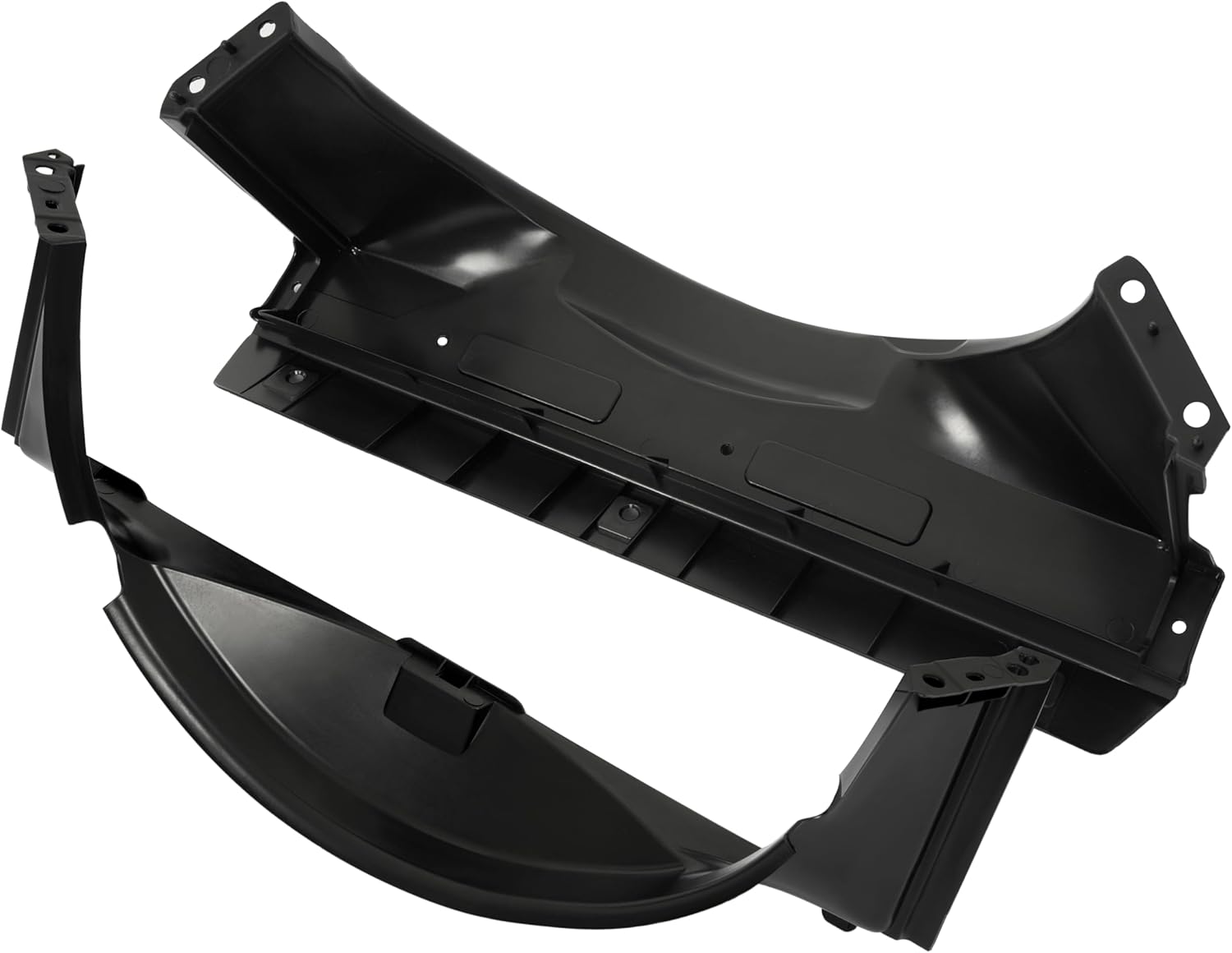 HECASA Radiator Cooling Fan Shroud Compatible with 1994-2005 Chevy Chevrolet Blazer S10 GMC Jimmy Sonoma Isuzu Hombre Oldsmobile Bravada 4.3L V6 Replacement for 15736666 15133506 GM3110124 GM3110125