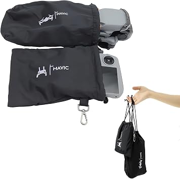 Protective Aircraft Sleeve for Dji Mavic Mini 3/3/4/5 Pro/Air 3s/Neo//Mini 4K RC 2/RC N1/N2 Remote Controller Portable Storage Pocket Carring Bag for Drone AccessoriesDrawstring+Hook