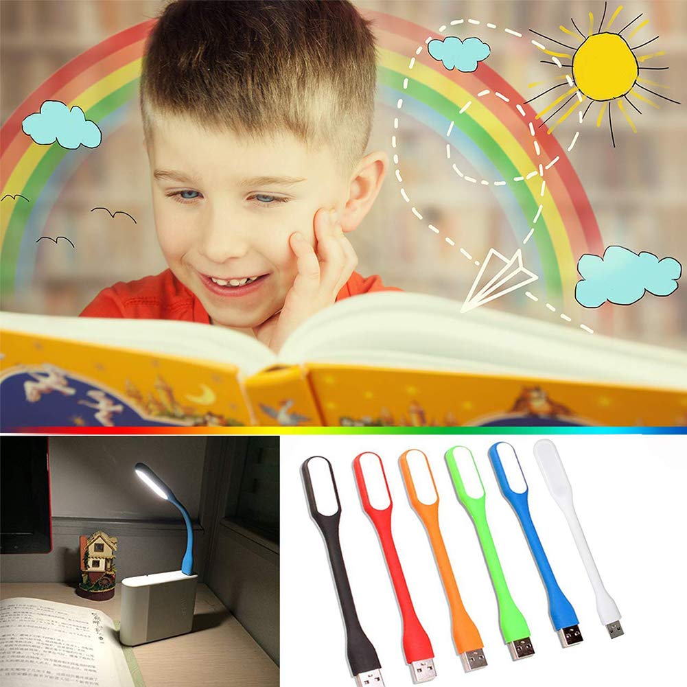12 Pezzi Luce LED USB, Lampada LED USB Flessibile Regolabile Portatile Lettura Luci a LED per PC, Tastiera Computer Portatile, Testina di Ricarica, Alimentatore Mobile, Lettura, Emergenza