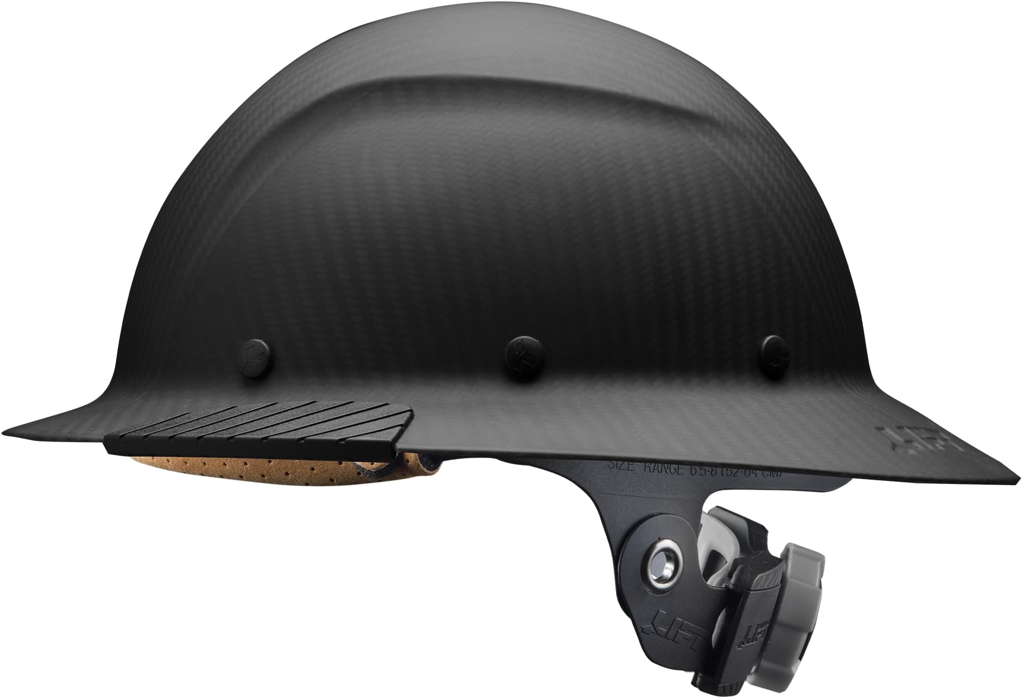 SAFETY Dax Carbon Fiber Full Brim Hard Hat | Safety/Construction Helmet w/ 6 Point Suspension for Comfort & Impact Protection