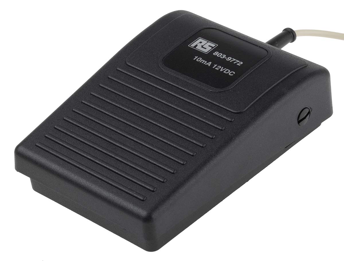 RS PRO Potencjometr nożny, dotykowy, 6 A przy 250 V AC termoplastyczny 12 V, IP X2