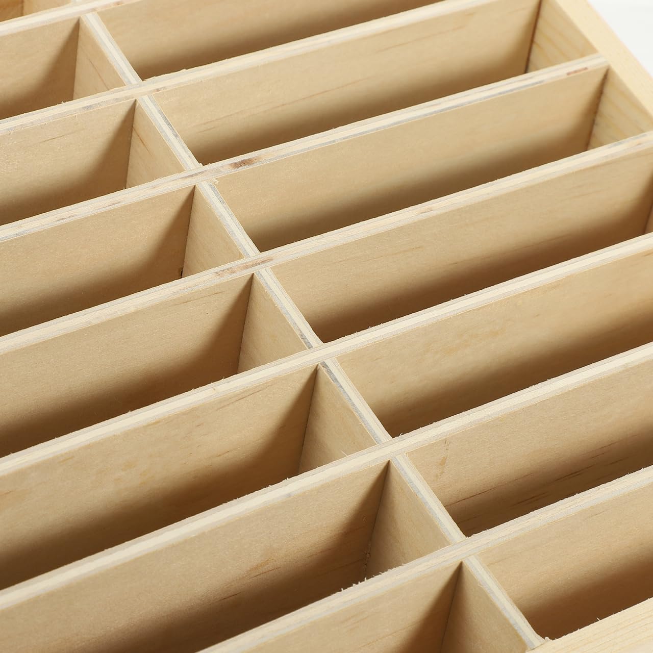 Tofficu Handy-Aufbewahrungsbox mit 16 Fächern – Mehrgitter Holz Organizer für Büro, Klassenzimmer und Schreibtisch zur sicheren Smartphone- und Büroutensilien-Aufbewahrung