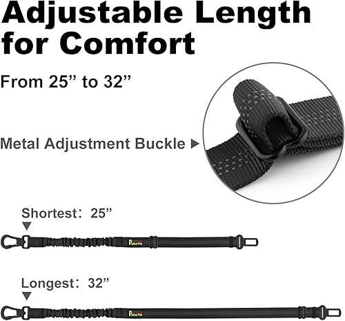 Miniatura 6 de Plutus Pet Cinturón de seguridad para perro para automóvil, arnés ajustable para perro con clip de mosquetón, correa de seguridad reflectante para