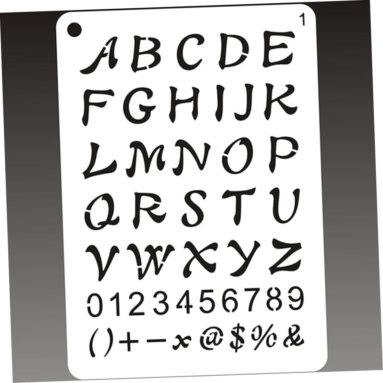 Artibetter Alphabet and Number Stencil Templates Set 24 Sheets, Large Letter and Number Spray Painting Stencils for DIY Art, Scrapbooking and Wall Decor, Reusable Lettering Aids for Artists