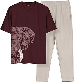 BULLMER Trendy Clothing Set with Oversized T-Shirt & Pants Co-ords for Men