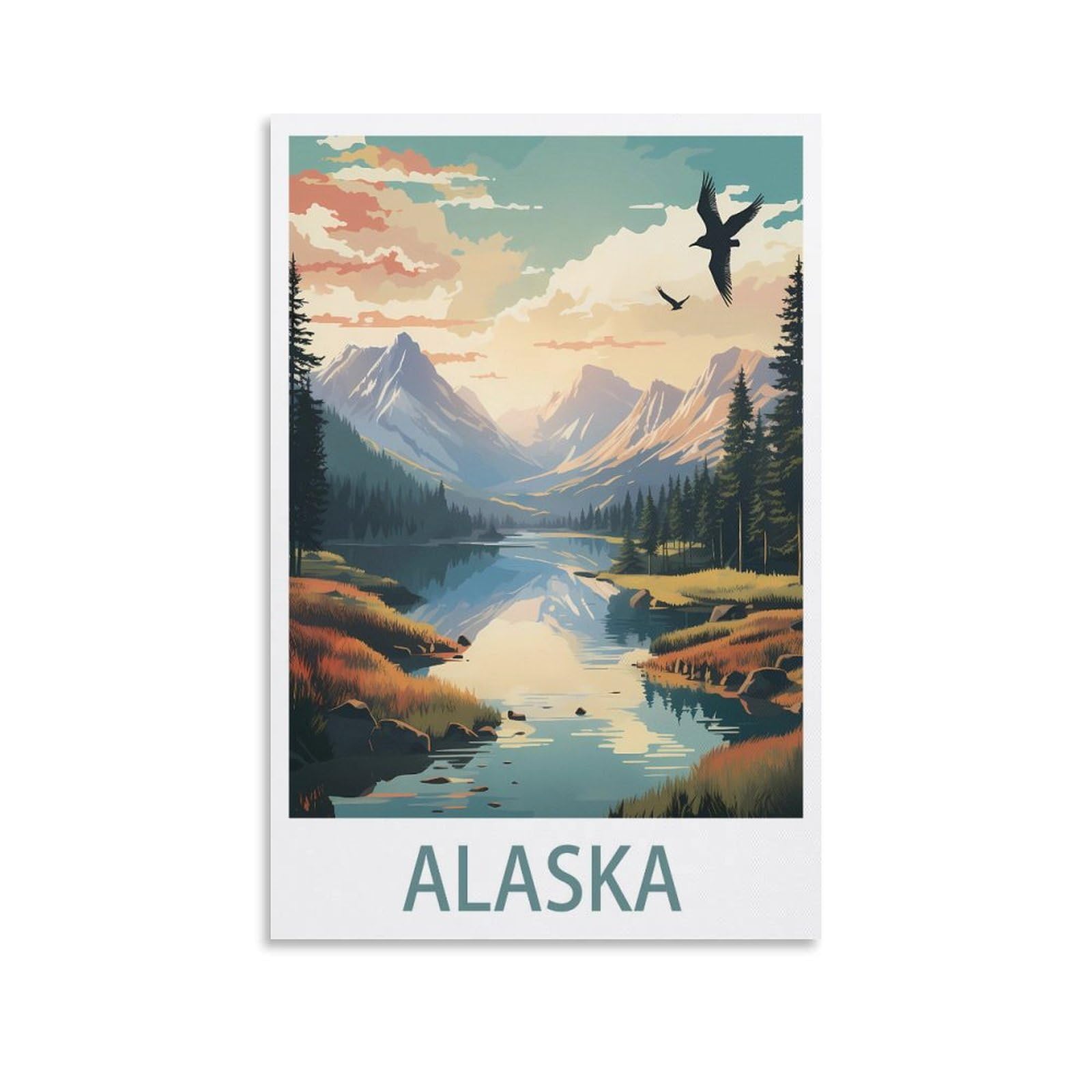 Vintage Metal Tin Sign Funny,Alaska,Wall Decor Kitchen Garage Dining Room Home Decor Hotel Decor Gift 15x30cm