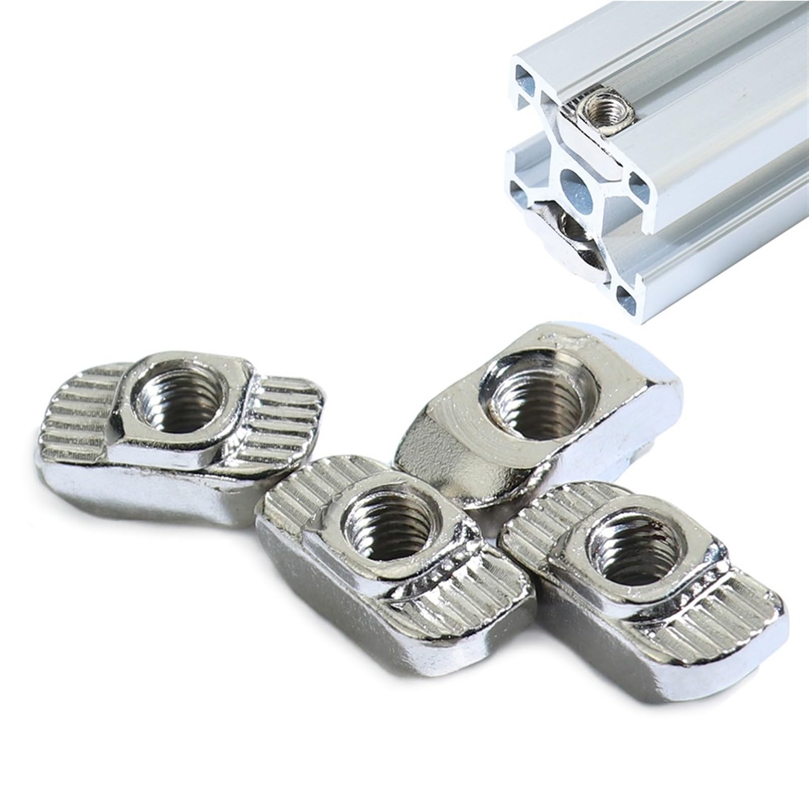 10/20/50/100pcs M3/M4/M5*10 * 6 for 20 Series Slot T-nut Sliding T Nut Hammer Drop in Nut Fasten Connector 2020 Aluminum Extrusion Linear Motion Guides(M5,20 Pieces)