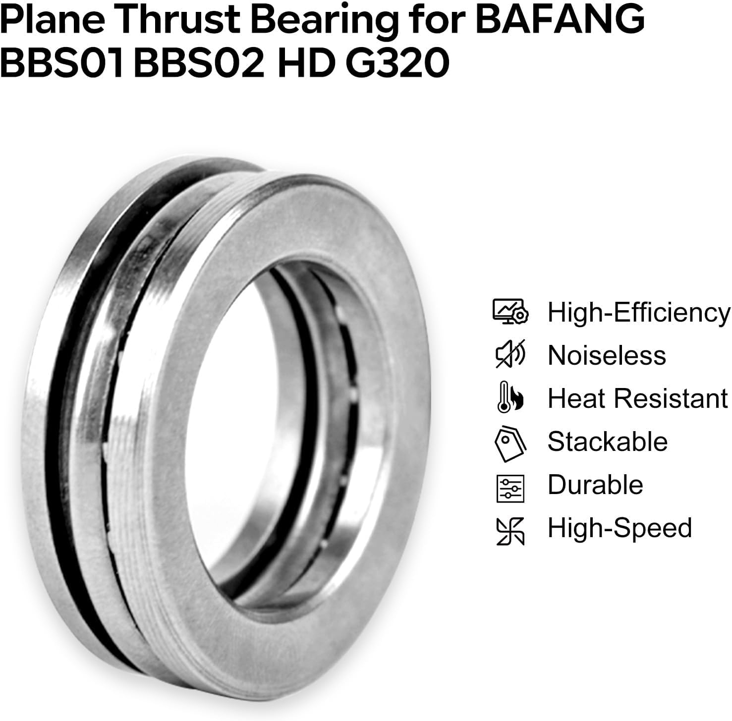 Bafang Roulements de butée de moteur à entraînement moyen – Acier inoxydable pour BBS01, BBS02, BBS-HD G320